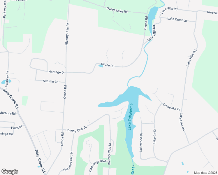 map of restaurants, bars, coffee shops, grocery stores, and more near 205 Setters Lane in Tullahoma