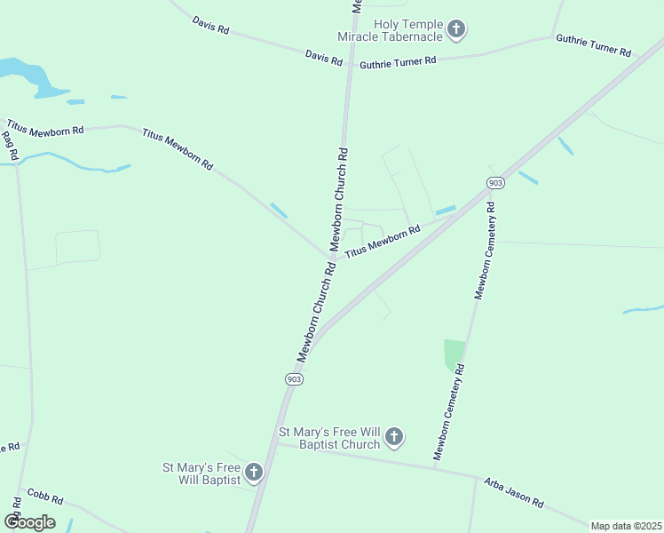 map of restaurants, bars, coffee shops, grocery stores, and more near Mewborn Church Road in La Grange