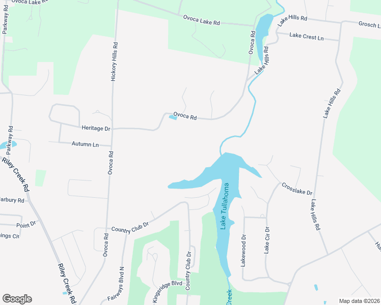 map of restaurants, bars, coffee shops, grocery stores, and more near 205 Setters Lane in Tullahoma