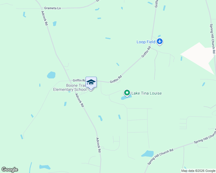 map of restaurants, bars, coffee shops, grocery stores, and more near 1205 Griffin Road in Lillington