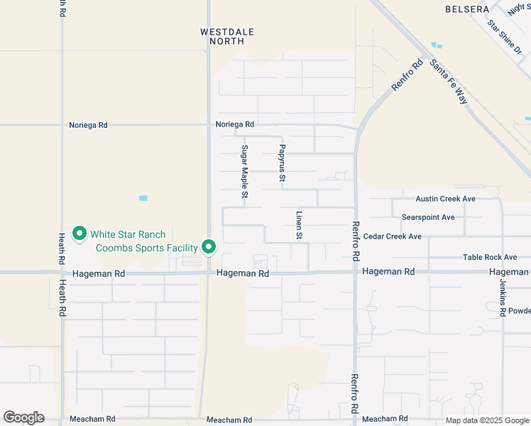 map of restaurants, bars, coffee shops, grocery stores, and more near 15010 Mahogany court in Bakersfield
