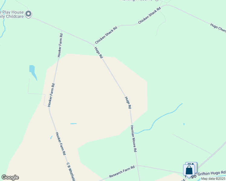 map of restaurants, bars, coffee shops, grocery stores, and more near 7948 Hugo Road in Hookerton