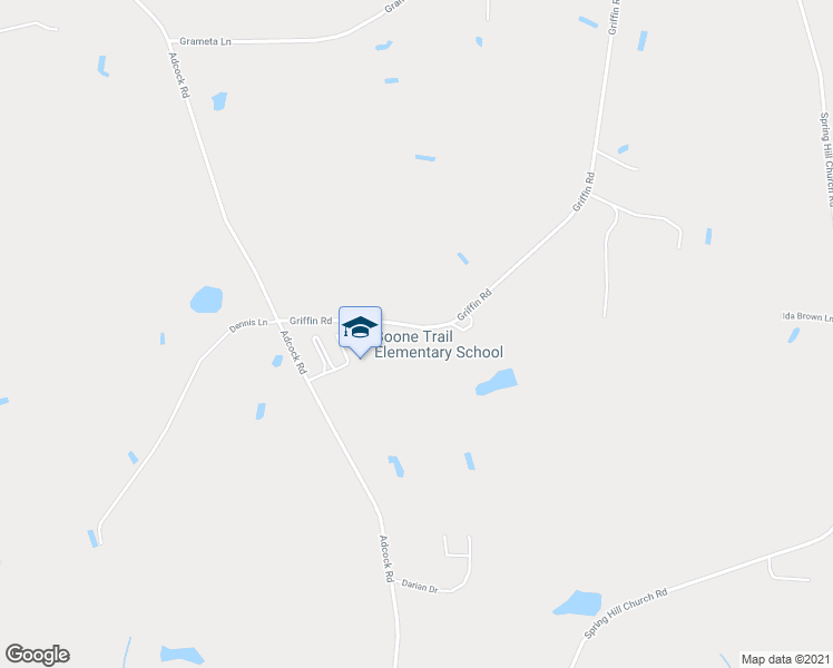 map of restaurants, bars, coffee shops, grocery stores, and more near 1227 Griffin Road in Lillington