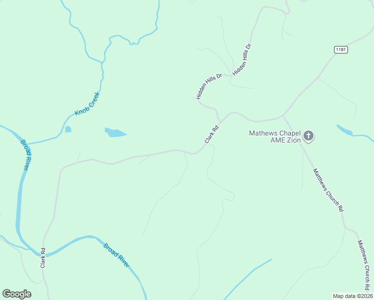 map of restaurants, bars, coffee shops, grocery stores, and more near 990 Clark Road in Rutherfordton