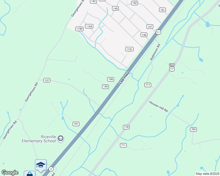 map of restaurants, bars, coffee shops, grocery stores, and more near 3476 U.S. 11 in Riceville