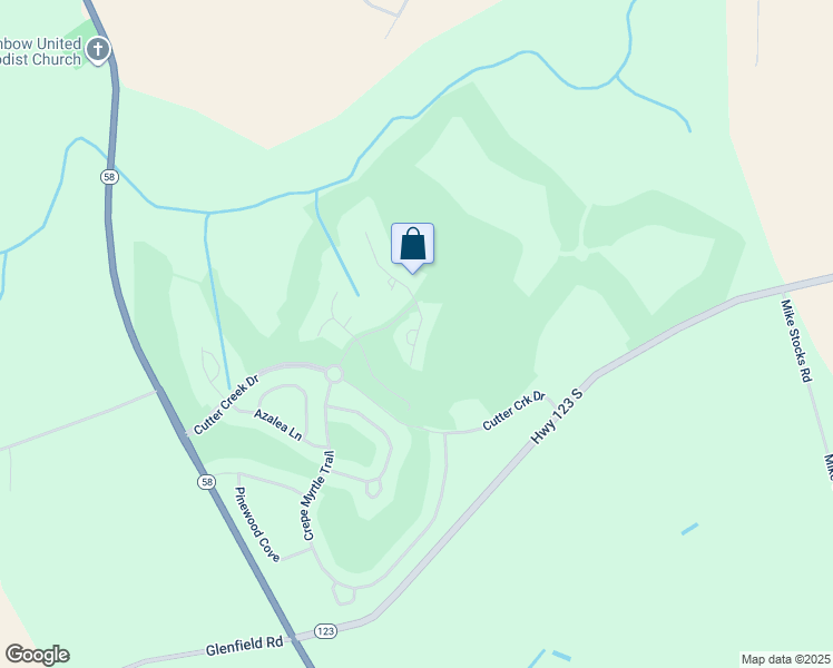 map of restaurants, bars, coffee shops, grocery stores, and more near Village Court in Greene County