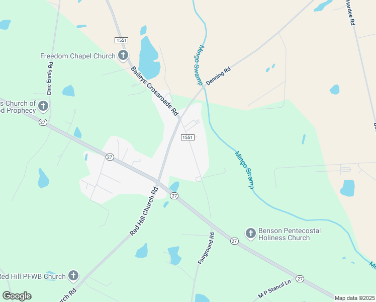 map of restaurants, bars, coffee shops, grocery stores, and more near 2393 Baileys Crossroads Road in Coats
