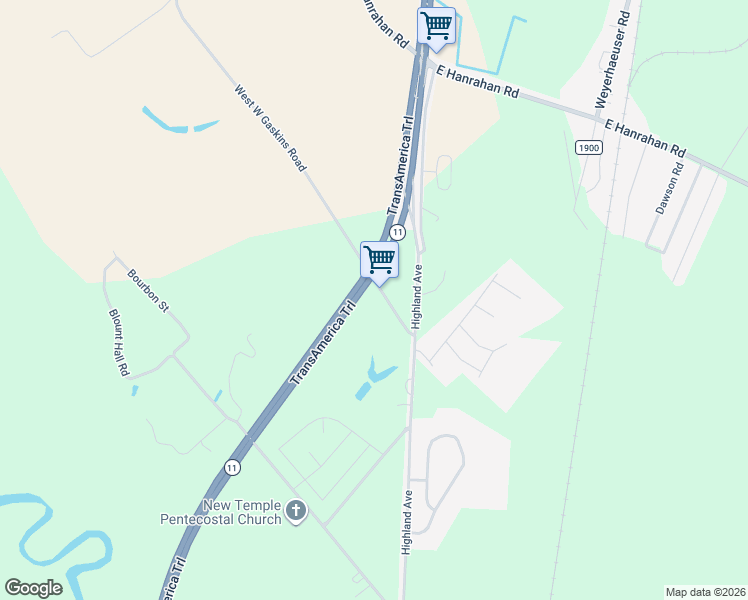 map of restaurants, bars, coffee shops, grocery stores, and more near 6412 West W Gaskins Road in Grifton