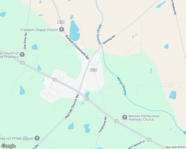 map of restaurants, bars, coffee shops, grocery stores, and more near 2393 Baileys Crossroads Road in Coats