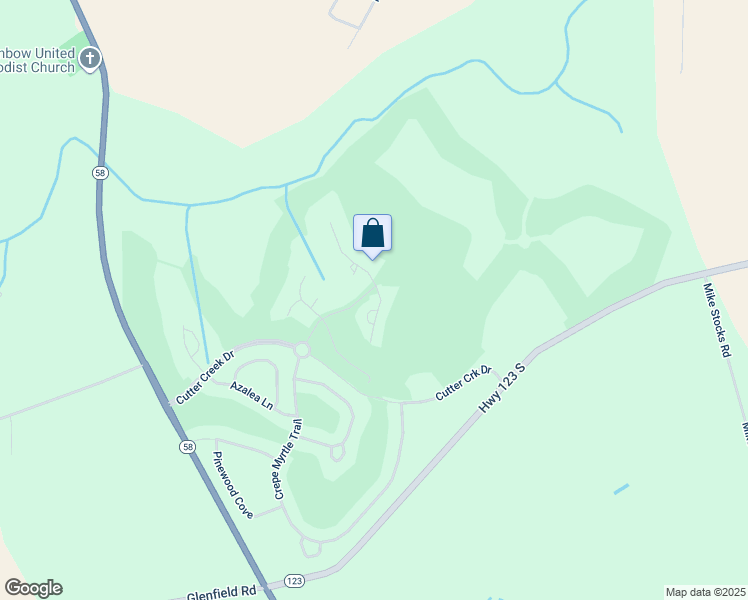 map of restaurants, bars, coffee shops, grocery stores, and more near 38 Village Court in Hookerton
