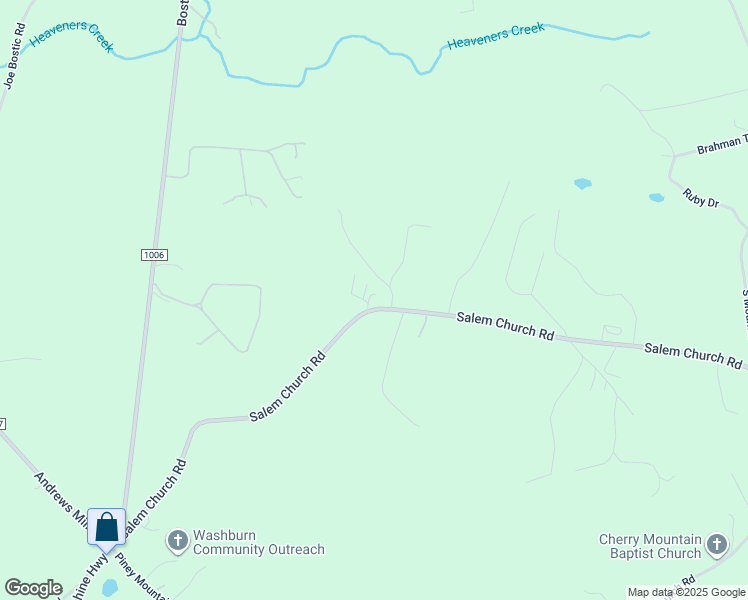 map of restaurants, bars, coffee shops, grocery stores, and more near 575 Salem Church Road in Bostic
