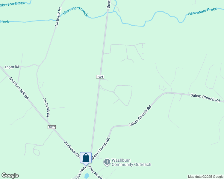 map of restaurants, bars, coffee shops, grocery stores, and more near 157 White Stone Drive in Bostic