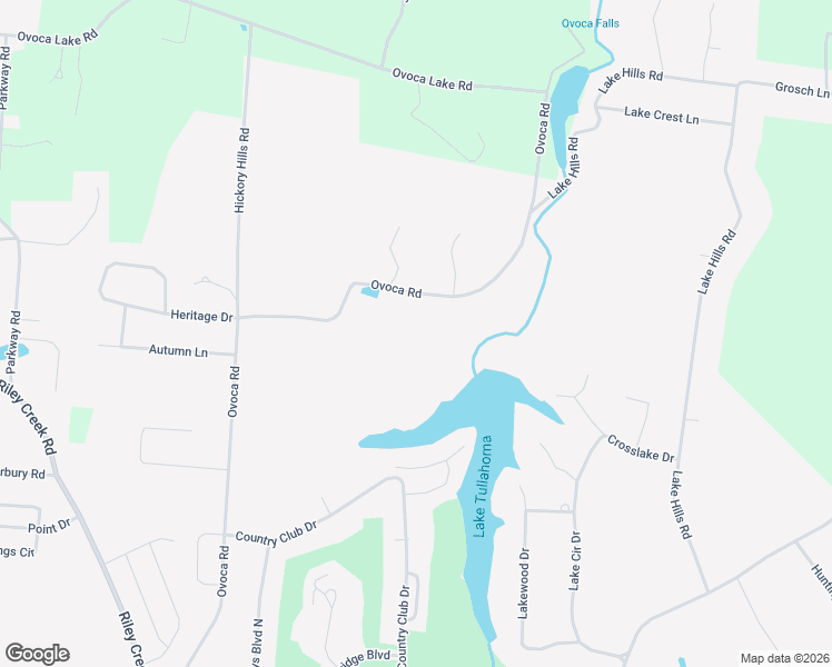 map of restaurants, bars, coffee shops, grocery stores, and more near 2329 Jason Few Lane in Tullahoma