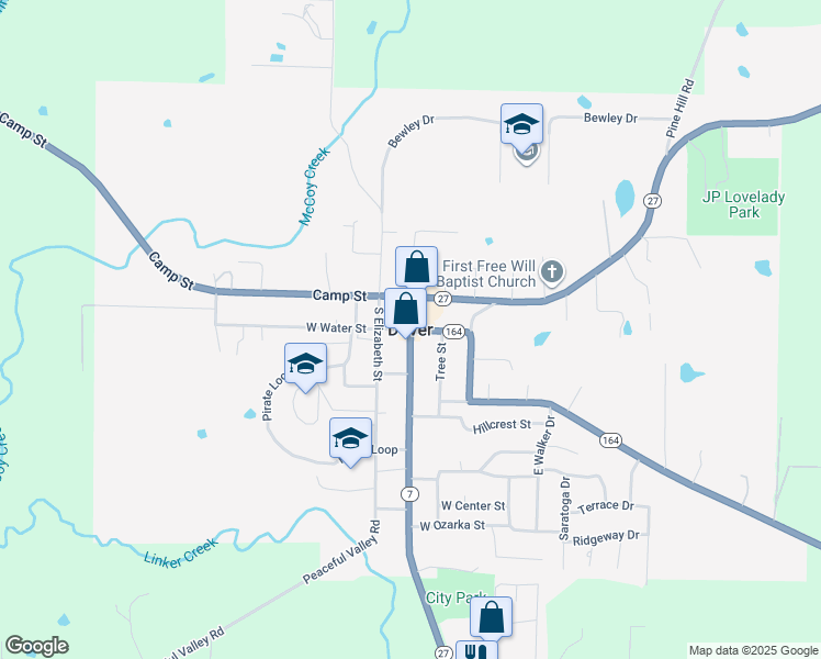 map of restaurants, bars, coffee shops, grocery stores, and more near in Dover
