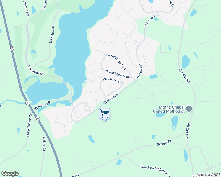 map of restaurants, bars, coffee shops, grocery stores, and more near 440 Windy Beach in Sanford