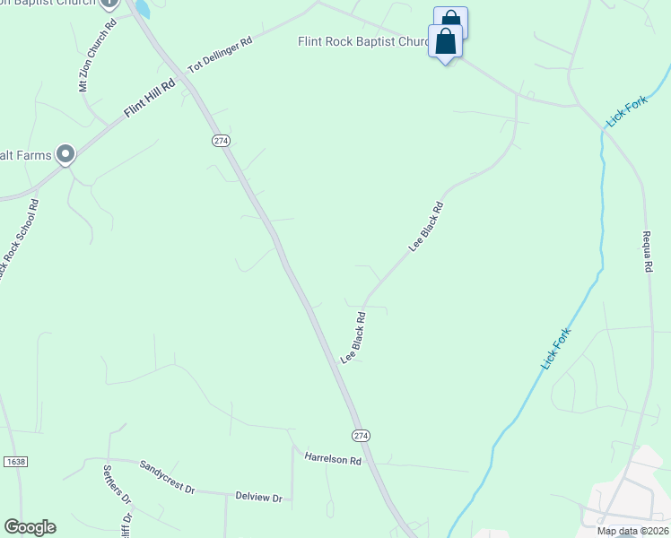 map of restaurants, bars, coffee shops, grocery stores, and more near 201 Lee Black Road in Cherryville