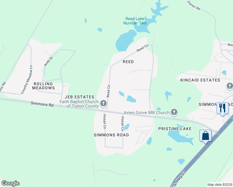 map of restaurants, bars, coffee shops, grocery stores, and more near 1079 Reed Circle in Drummonds