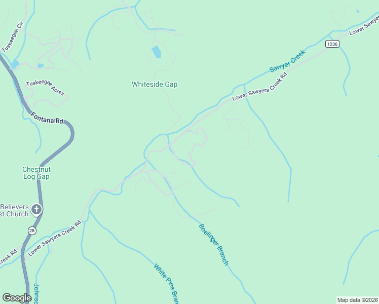 map of restaurants, bars, coffee shops, grocery stores, and more near 155 Mountain Laurel Road in Robbinsville