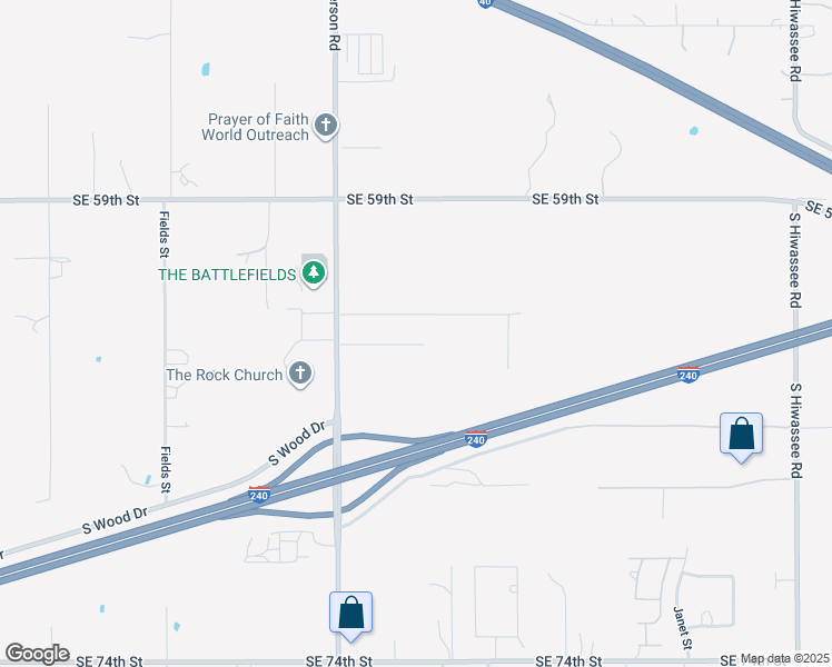 map of restaurants, bars, coffee shops, grocery stores, and more near 12125 Southeast 64th Street in Oklahoma City