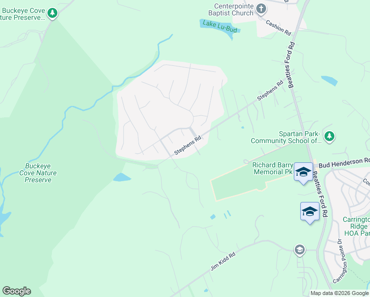 map of restaurants, bars, coffee shops, grocery stores, and more near 14207 Citrus Court in Huntersville