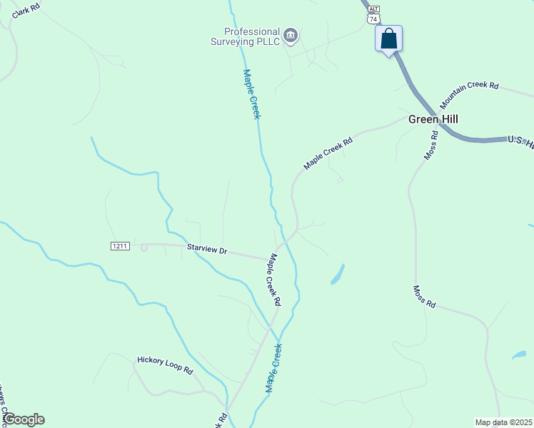 map of restaurants, bars, coffee shops, grocery stores, and more near in Green Hill