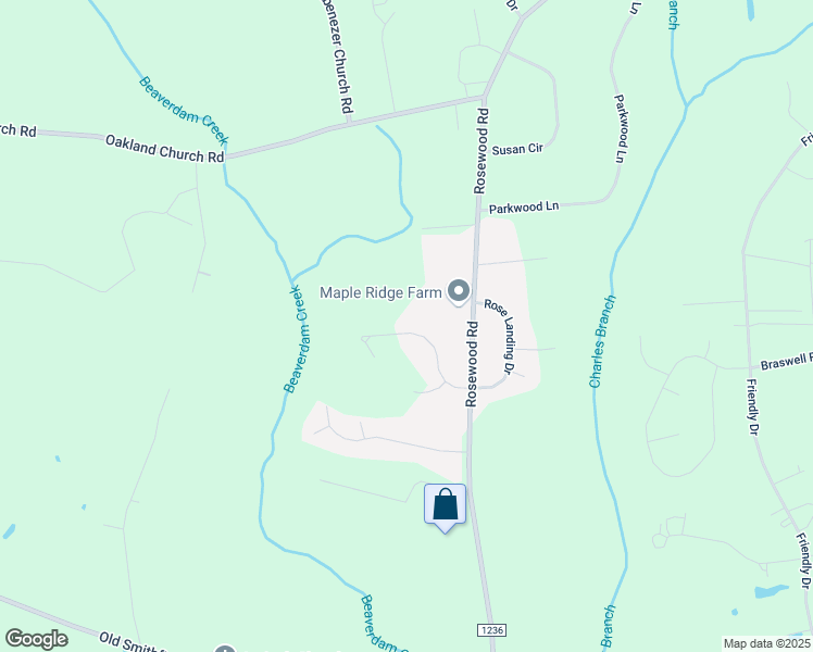 map of restaurants, bars, coffee shops, grocery stores, and more near 602 Autumn Winds Drive in Goldsboro