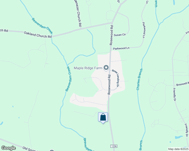 map of restaurants, bars, coffee shops, grocery stores, and more near 602 Autumn Winds Drive in Goldsboro