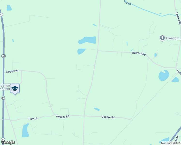 map of restaurants, bars, coffee shops, grocery stores, and more near 2275 North Carolina 242 in Benson