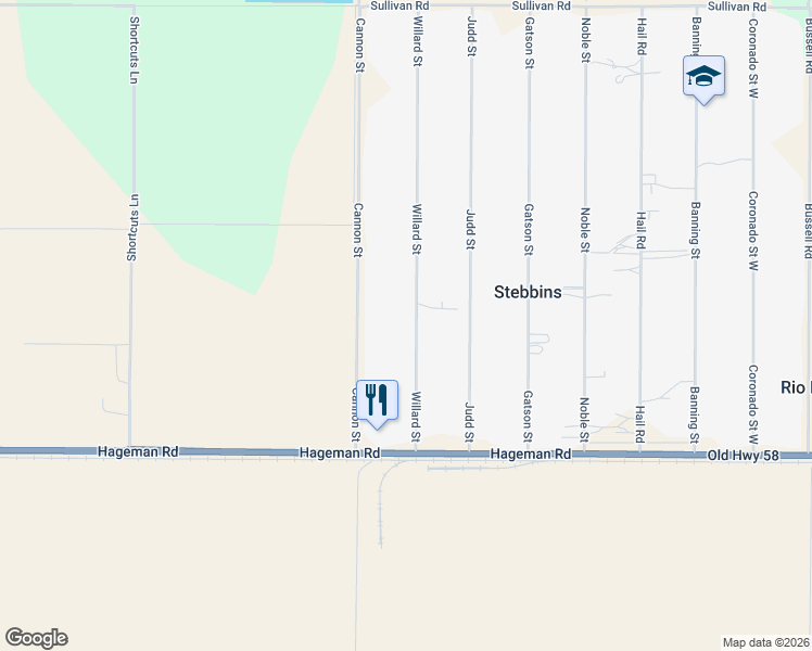 map of restaurants, bars, coffee shops, grocery stores, and more near 4637 Willard Street in Bakersfield