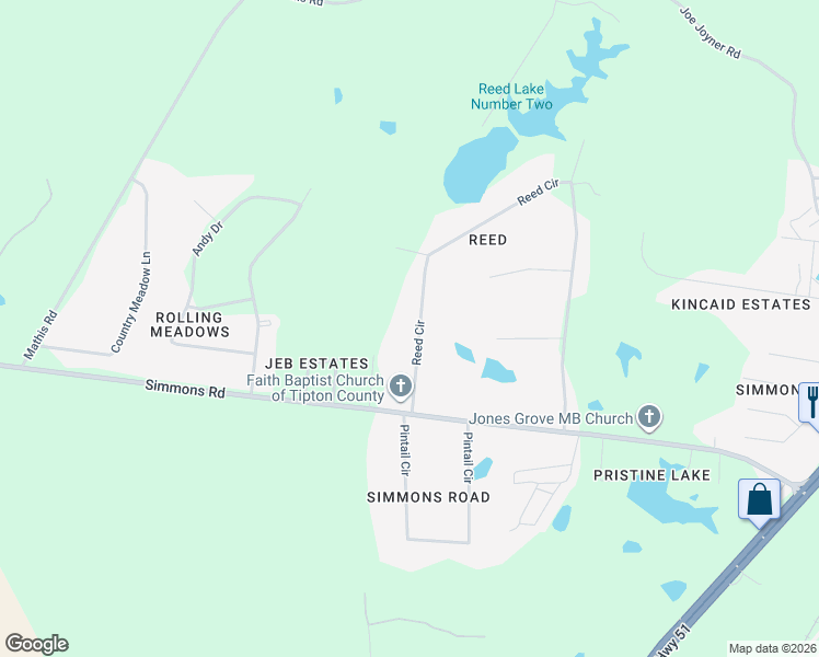 map of restaurants, bars, coffee shops, grocery stores, and more near 1026 Reed Circle in Drummonds