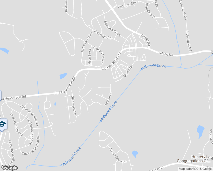 map of restaurants, bars, coffee shops, grocery stores, and more near 7637 Berrywood Circle in Huntersville