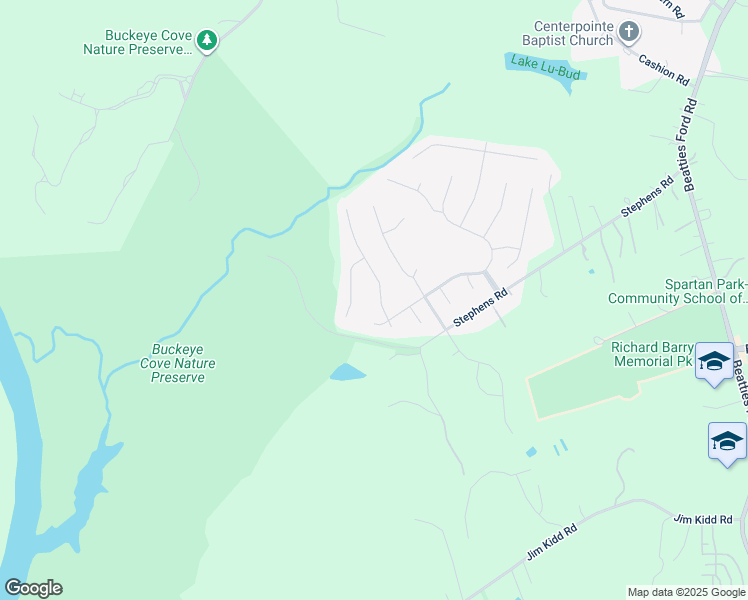 map of restaurants, bars, coffee shops, grocery stores, and more near 7637 Horseshoe Creek Drive in Huntersville