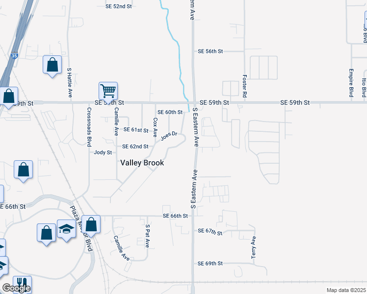 map of restaurants, bars, coffee shops, grocery stores, and more near 6210 Anderson Drive in Oklahoma City