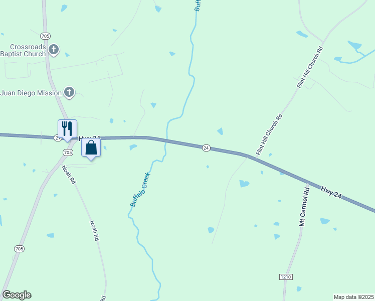 map of restaurants, bars, coffee shops, grocery stores, and more near 12735 North Carolina 24 in Robbins