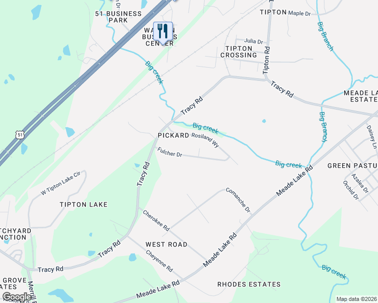 map of restaurants, bars, coffee shops, grocery stores, and more near 237 Fulcher Drive in Atoka