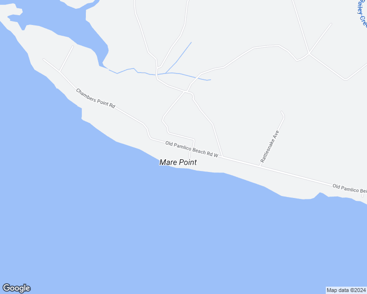 map of restaurants, bars, coffee shops, grocery stores, and more near Old Pamlico Beach Road West in Beaufort County