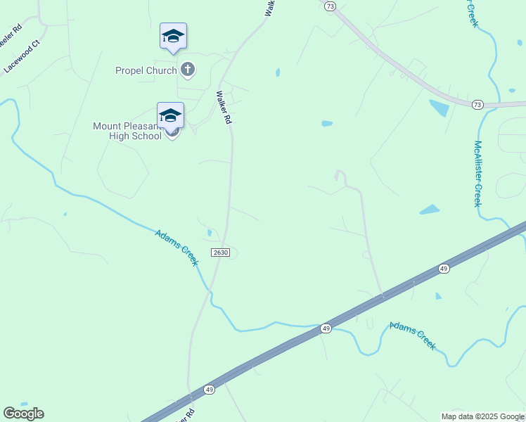 map of restaurants, bars, coffee shops, grocery stores, and more near 827 Walker Road in Mount Pleasant