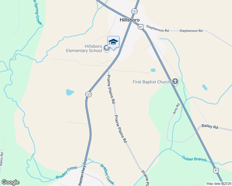 map of restaurants, bars, coffee shops, grocery stores, and more near 141 Prairie Plains Road in Hillsboro