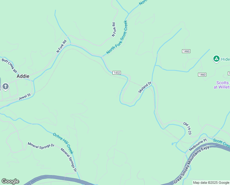 map of restaurants, bars, coffee shops, grocery stores, and more near 76 Ladderback Trail in Sylva