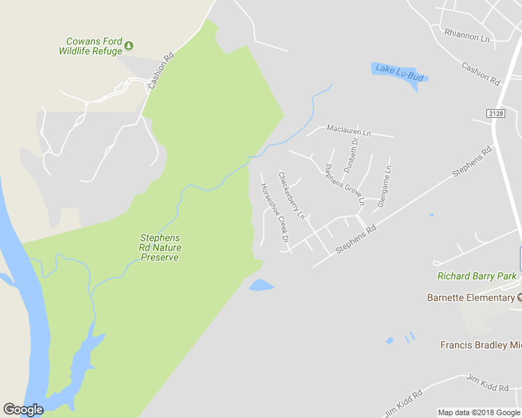 map of restaurants, bars, coffee shops, grocery stores, and more near 5821 Snapdragon Lane in Huntersville