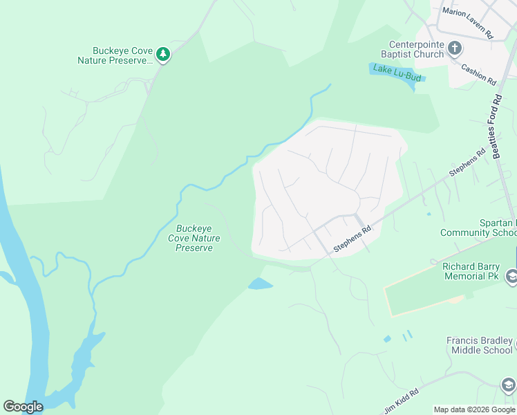 map of restaurants, bars, coffee shops, grocery stores, and more near 5821 Snapdragon Lane in Huntersville