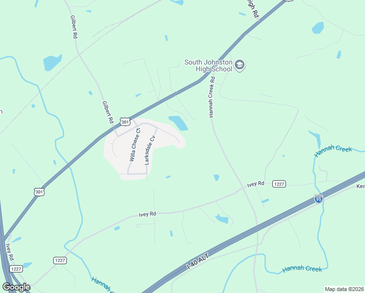 map of restaurants, bars, coffee shops, grocery stores, and more near 138 Hunterwood Place in Benson