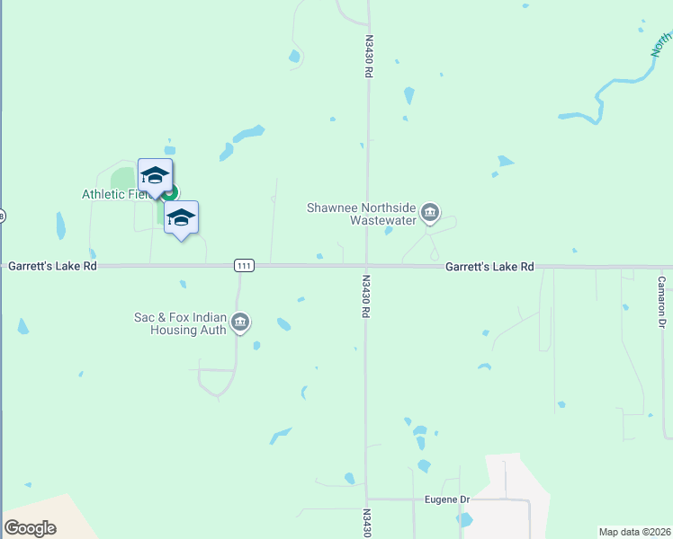 map of restaurants, bars, coffee shops, grocery stores, and more near 42900 Garrett's Lake Road in Shawnee