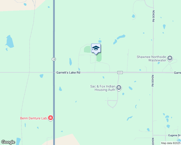 map of restaurants, bars, coffee shops, grocery stores, and more near 42400 Garrett's Lake Road in Shawnee