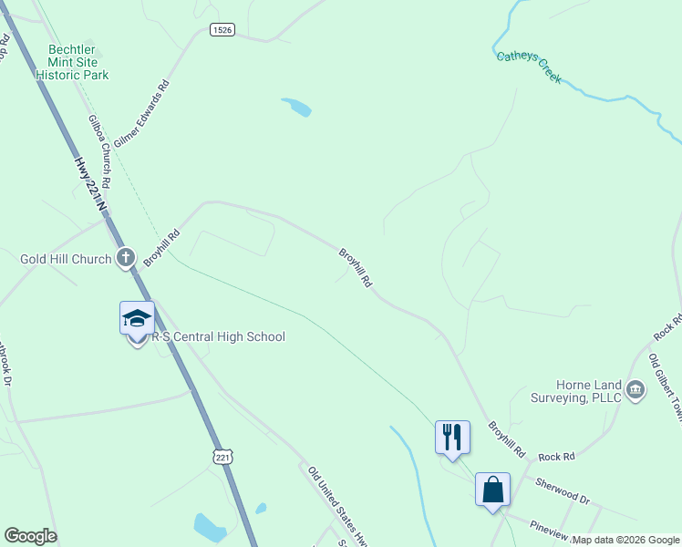 map of restaurants, bars, coffee shops, grocery stores, and more near in Rutherfordton
