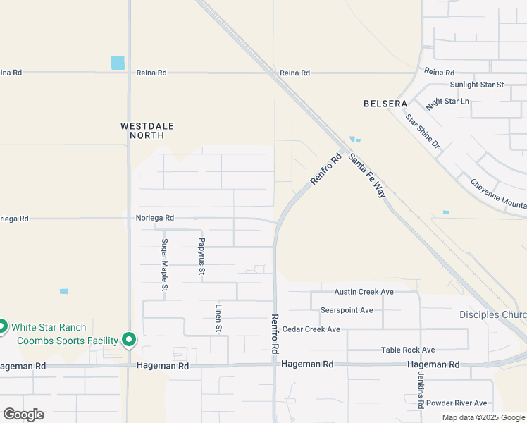 map of restaurants, bars, coffee shops, grocery stores, and more near 14507 Evadell Court in Bakersfield