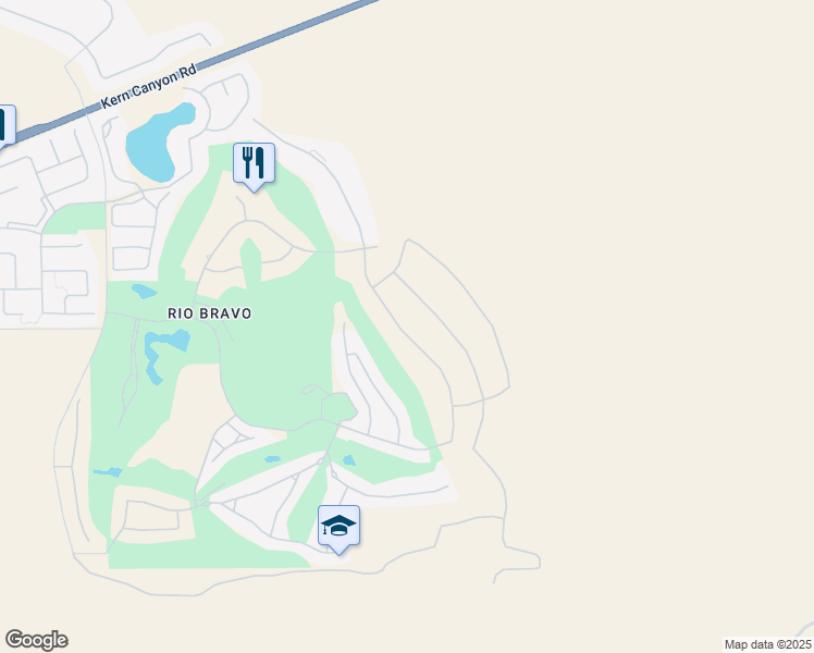 map of restaurants, bars, coffee shops, grocery stores, and more near 5613 Levanto Street in Bakersfield