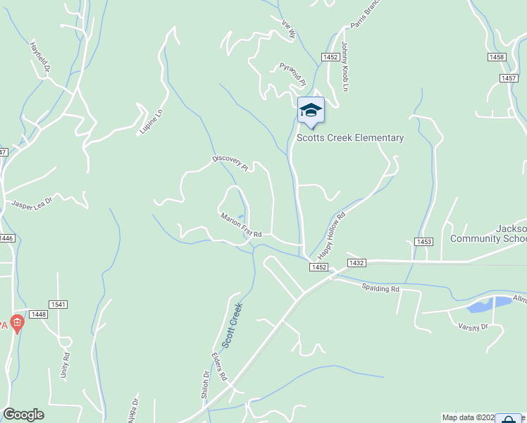 map of restaurants, bars, coffee shops, grocery stores, and more near 260 Marion Forest Road in Sylva