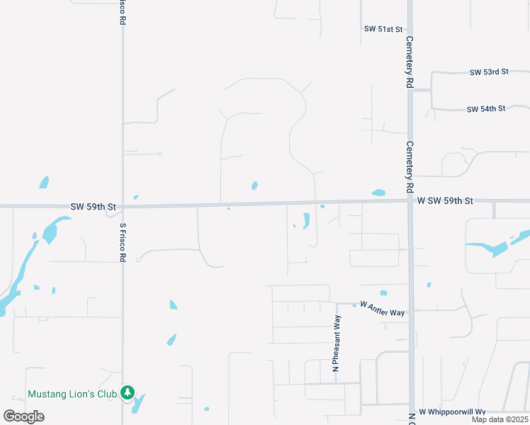 map of restaurants, bars, coffee shops, grocery stores, and more near 2064 West Southwest 59th Street in Mustang