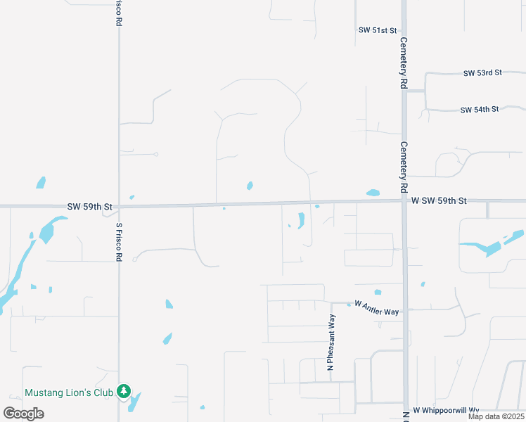 map of restaurants, bars, coffee shops, grocery stores, and more near 2064 West Southwest 59th Street in Mustang